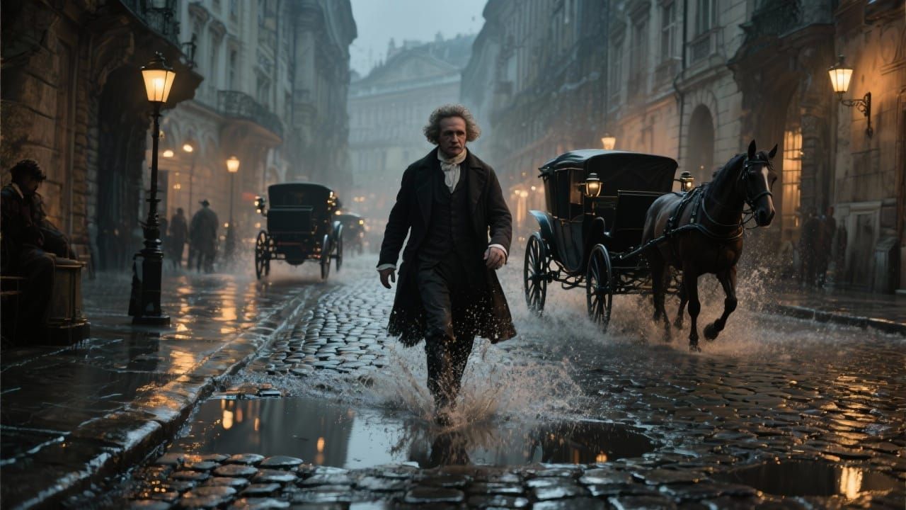 Beethoven in 18th Century Vienna Wet Streets