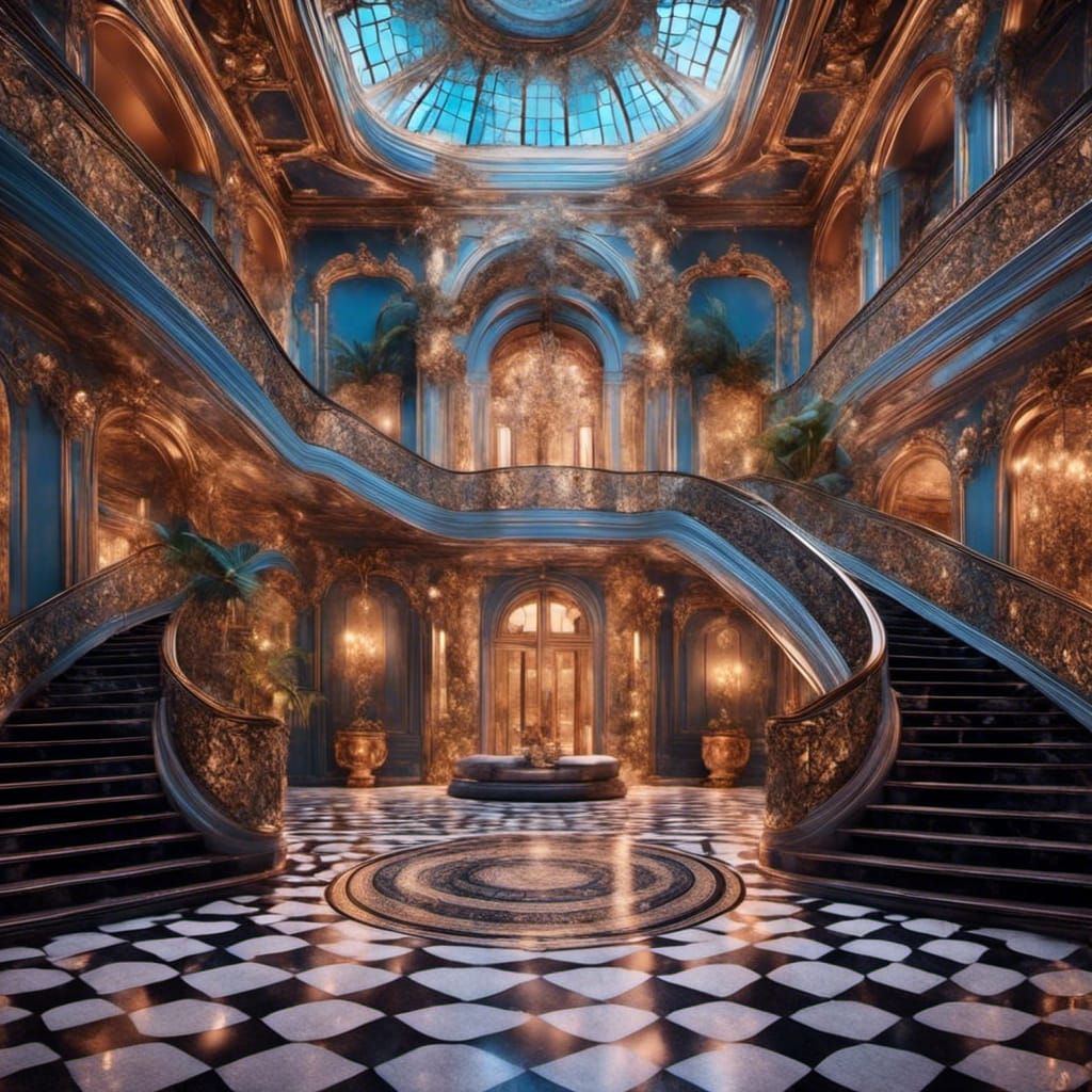 Versace inspired foyer
