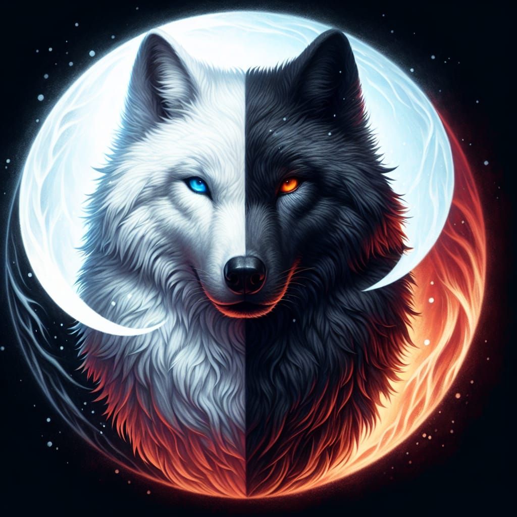 Yin Yang Wolves: A Balance of Light and Dark