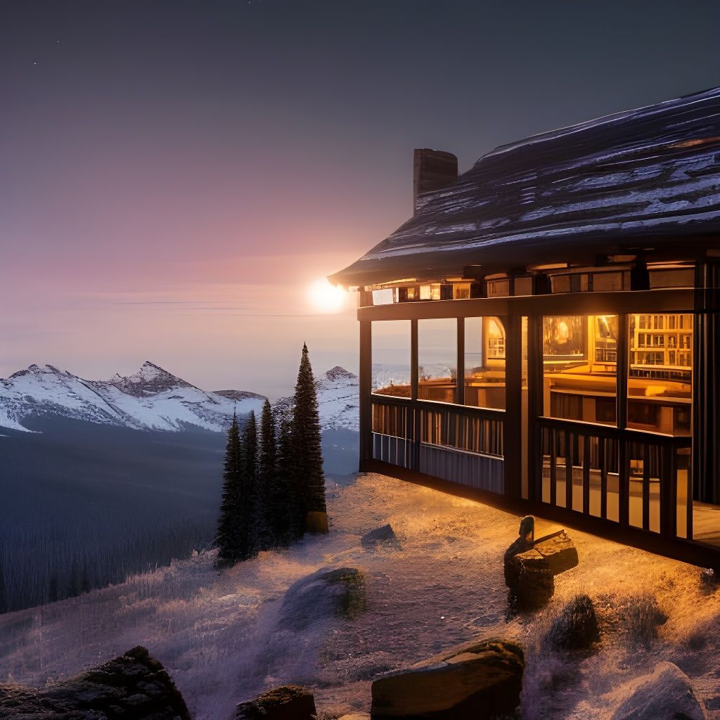 Cozy Medieval Cafe Under Starry Sky
