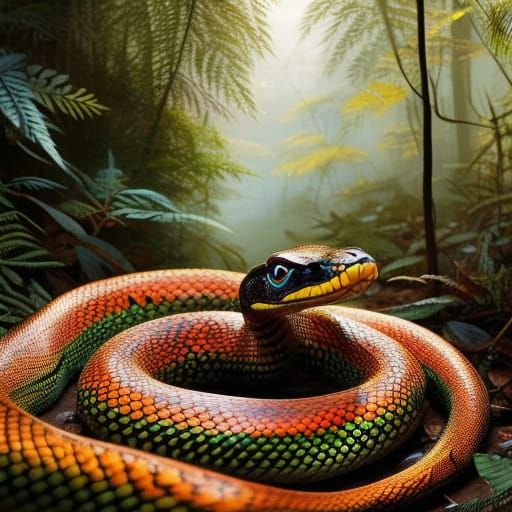 Detailed Cobra in Golden Hour Light