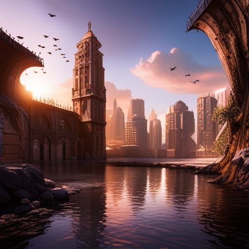 Clockwork Orange: Detailed Matte Painting in Deep Color