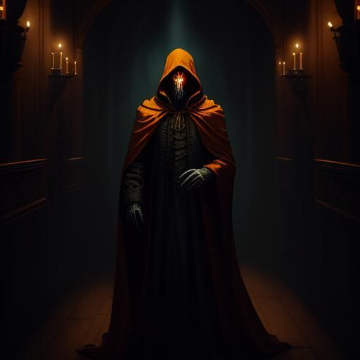 Cthulhu Mythos: Sinister Figure in Victorian Castle