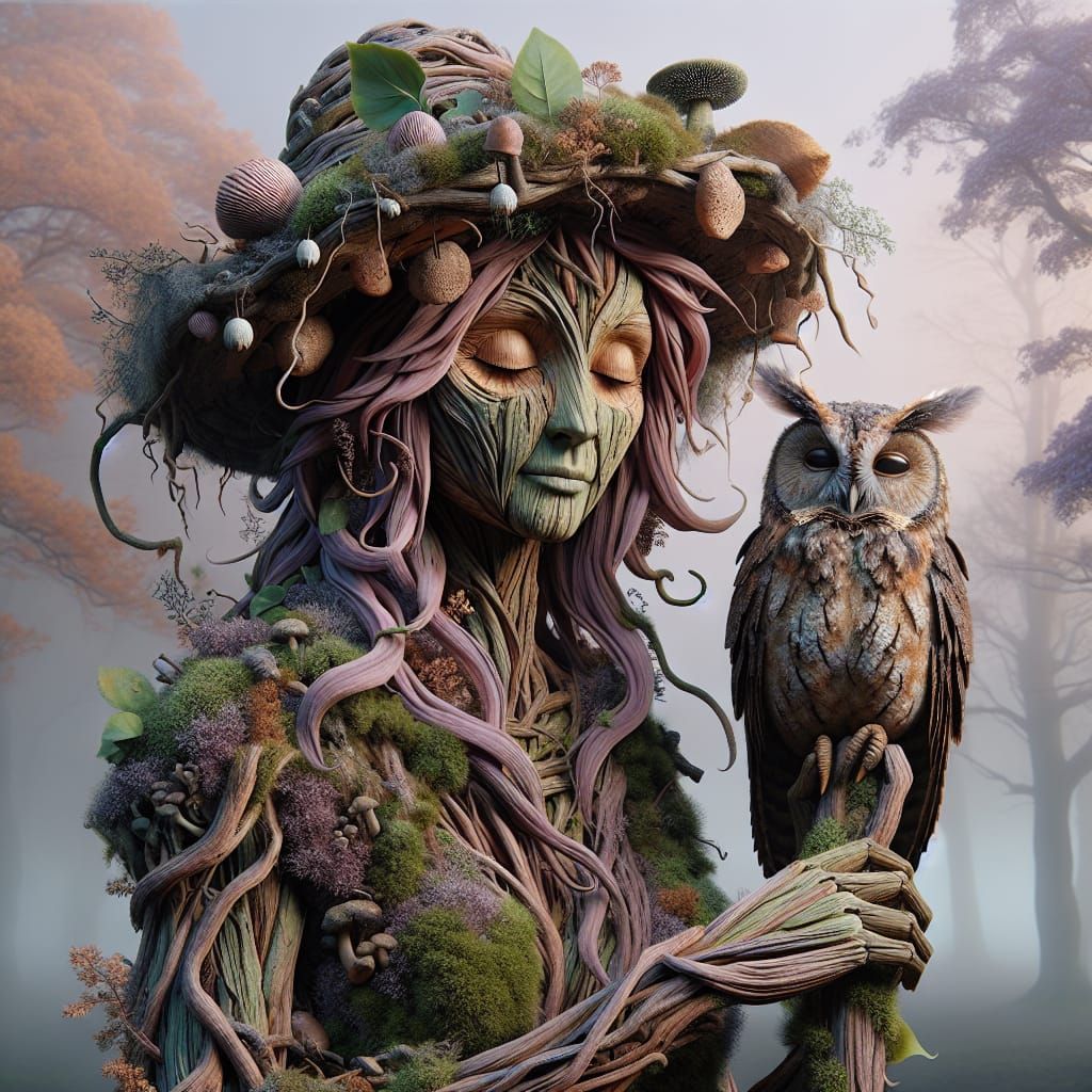 4 Bilder (4): Im Wipfel der alten Eiche,
da wohnt die Eule, klug und fein.