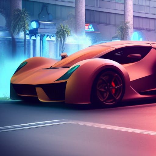 Detailed Matte Painting of a Supercar