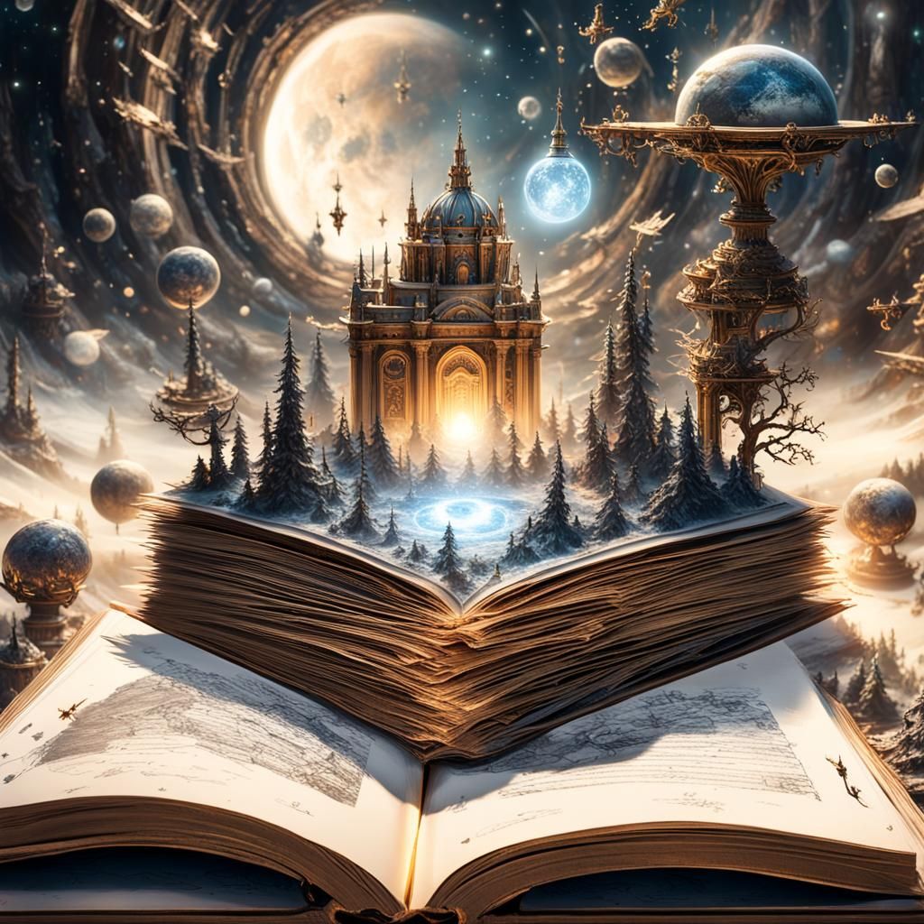 Miniature Sci-Fi World Emanates from Book