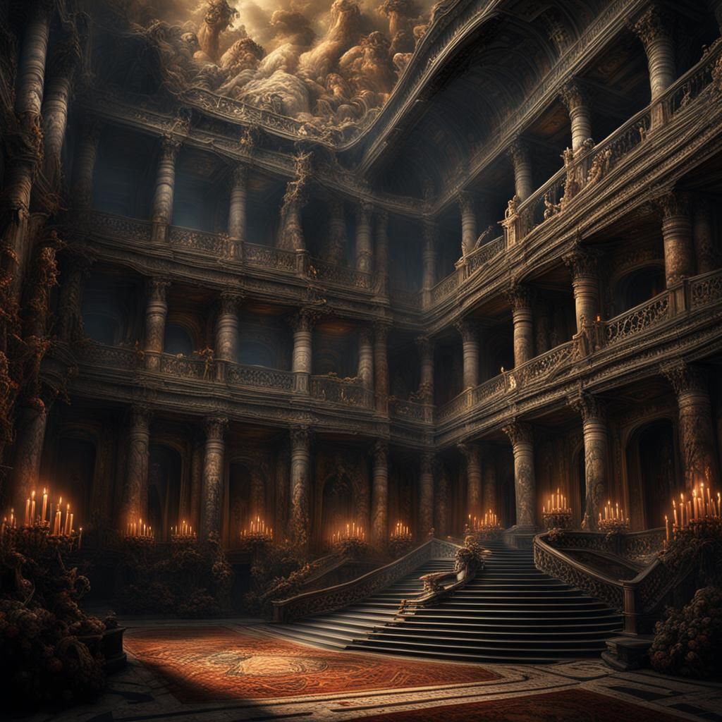 Opulent Underworld Palaces: Digital Matte Painting