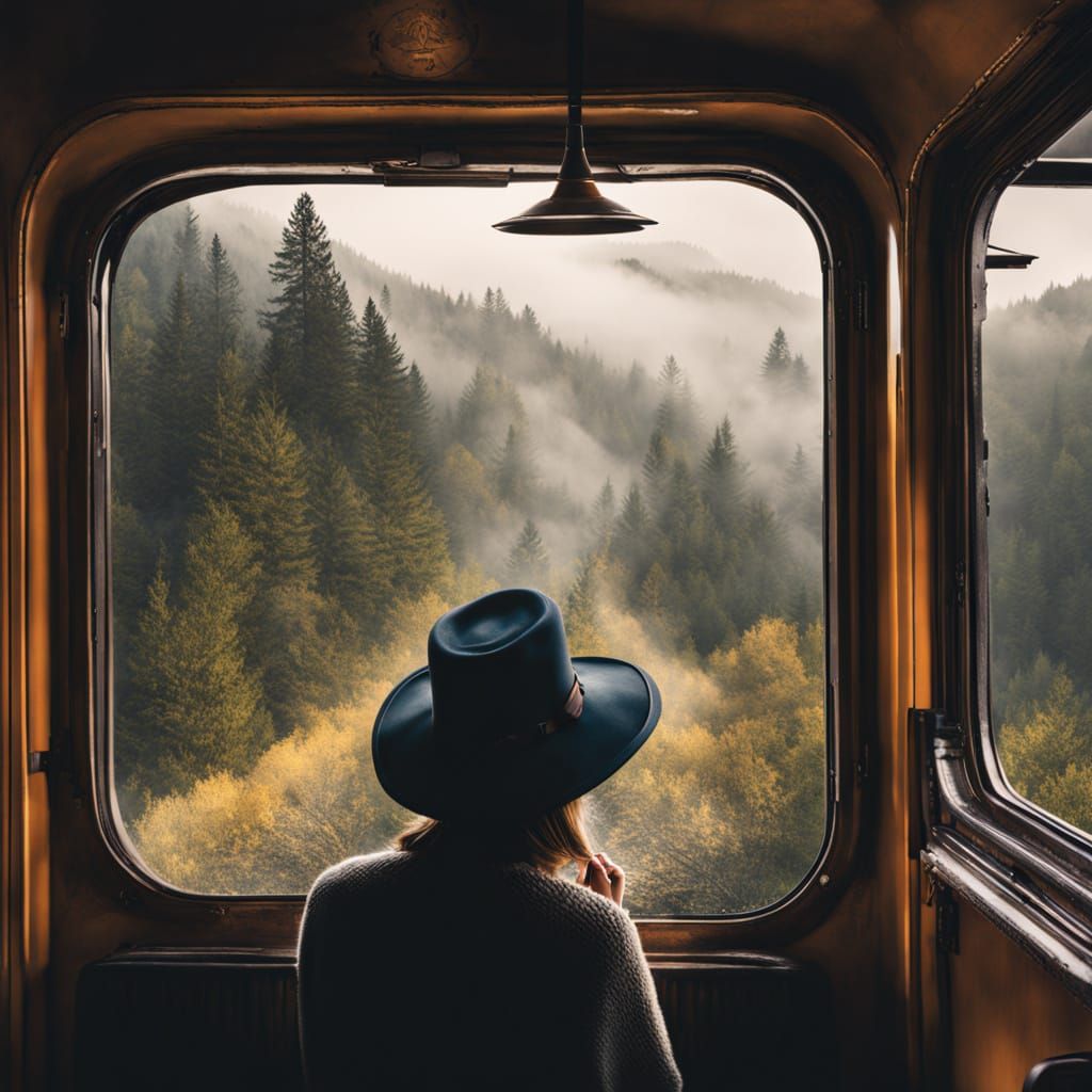Vintage Steam Train Chugs Through Misty Mountain Pass at Daw...