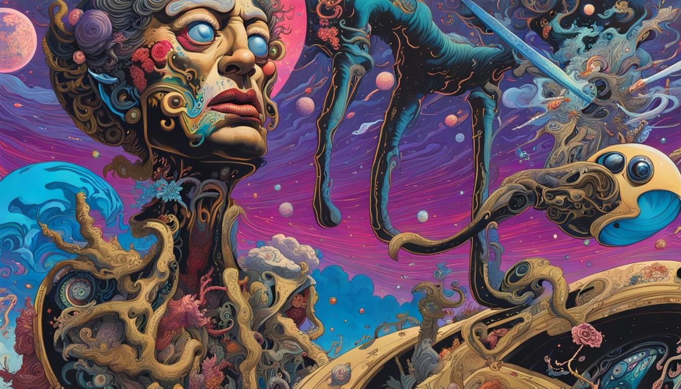 Dream Within A Dream: Maximalist Mixed Media Art