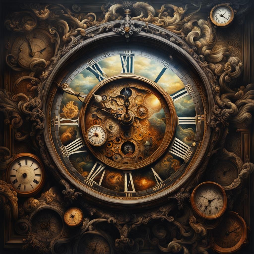 Abstract Time Illusion in Hyperrealistic Paintings