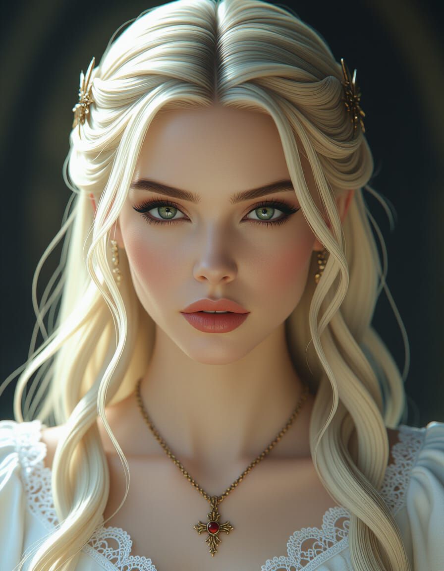 Dark Psychic Angel Vampire Lilith in Horror Concept Art