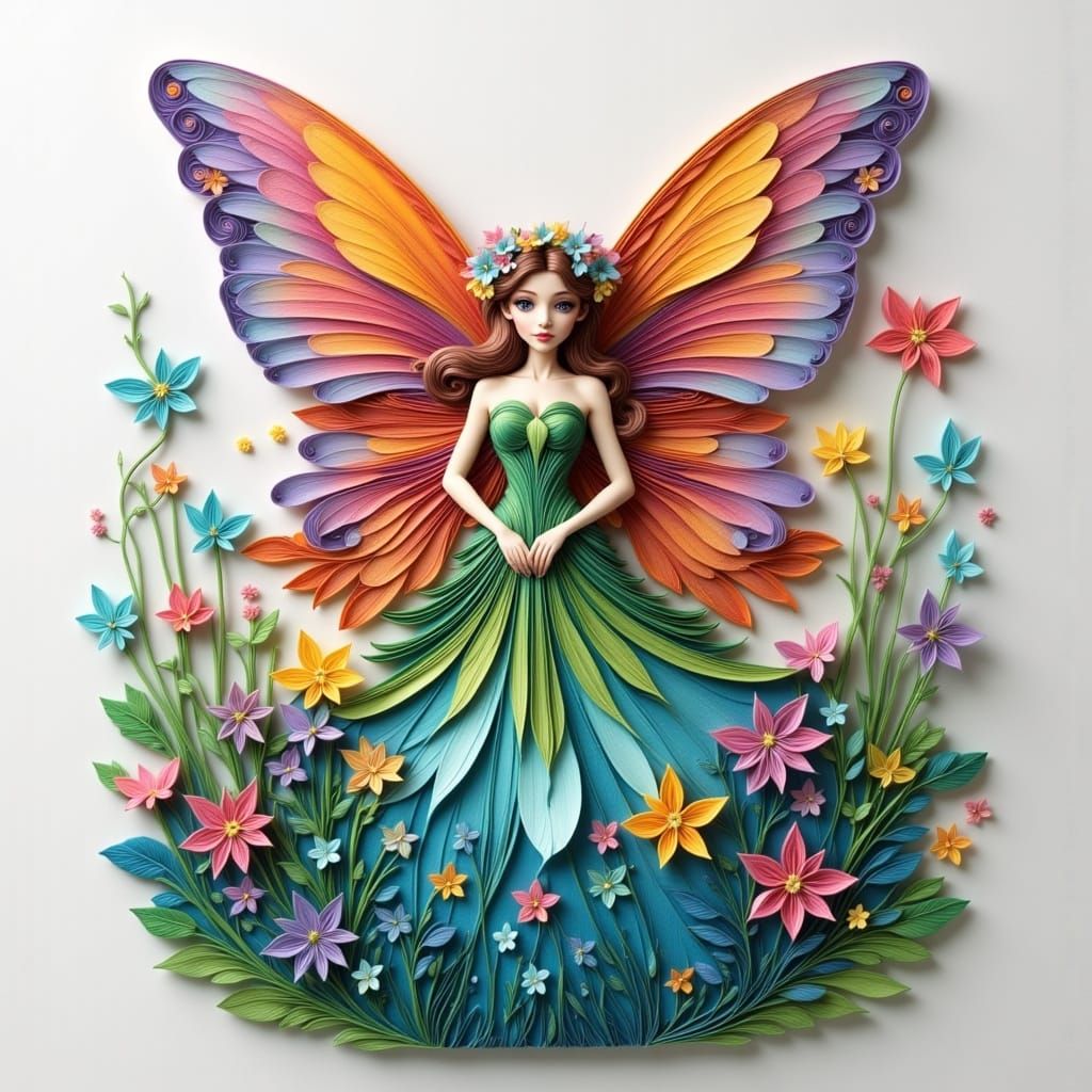 Quilling Paper Fairy: Delicate Paper Art