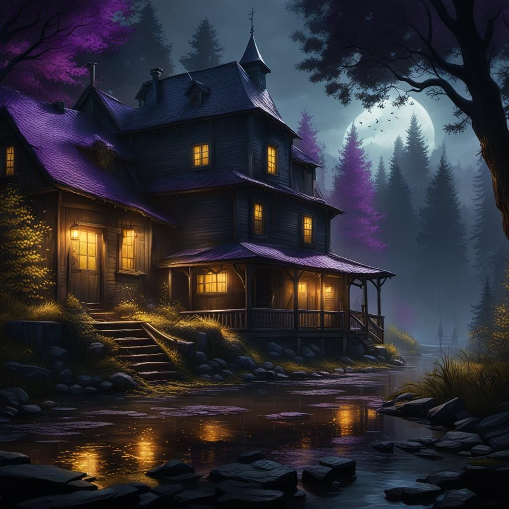 Realistic background for the movie Friday the 13th