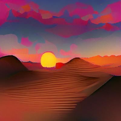 Warm Desert Sunset