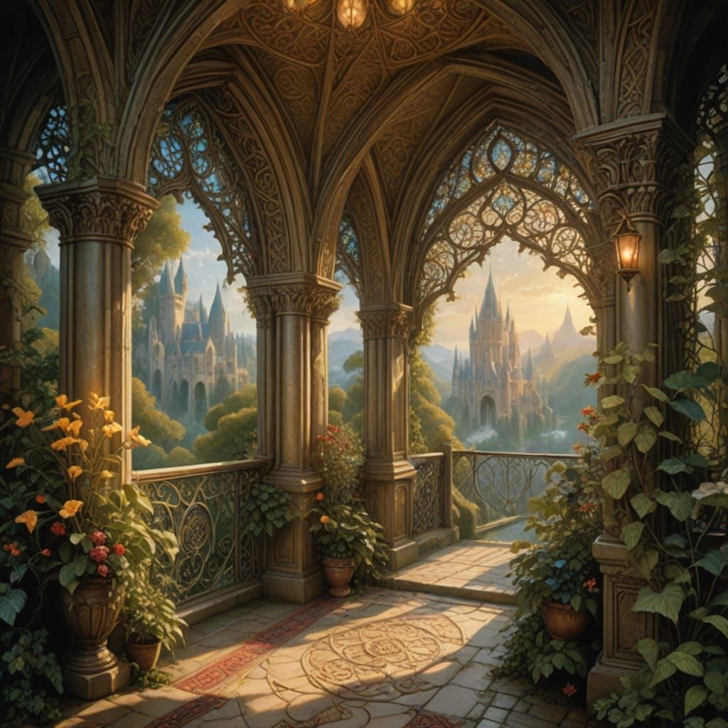 Ethereal Gothic Bridge of Whimsy and Wonder