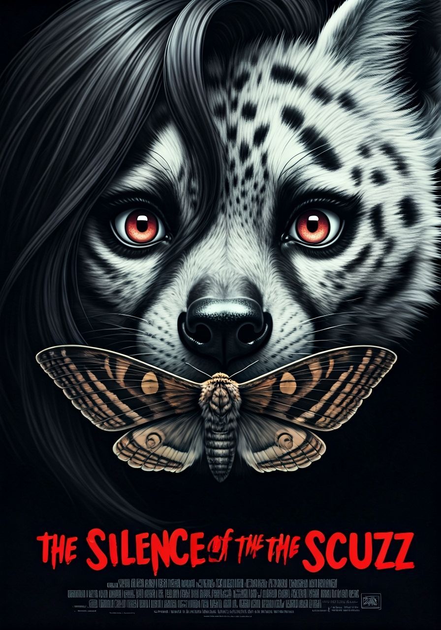 Hyena Face Poster: Owl Mouth Cover, 'Silence of the Scuzz'