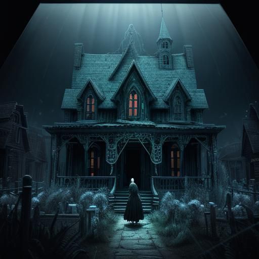 Translucent Ghost in Gothic Ghost Town: 3D Art