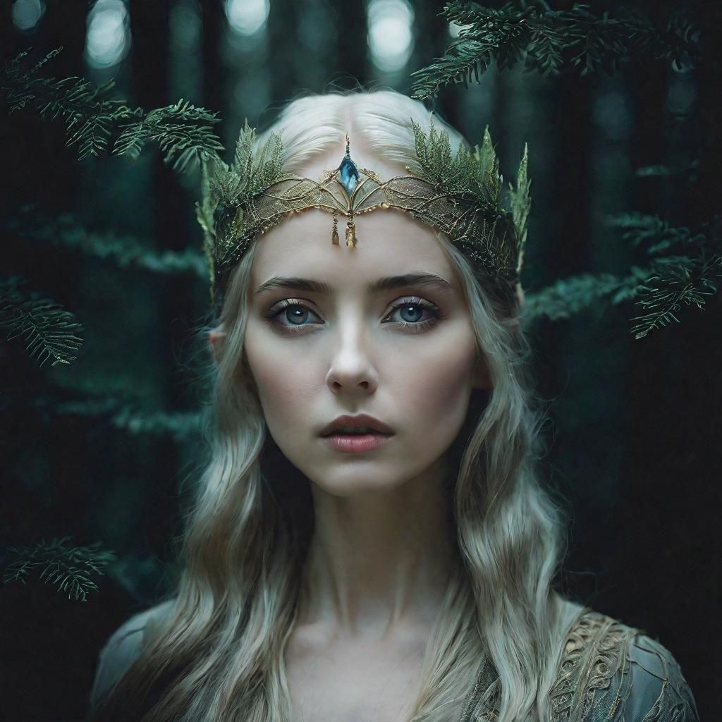 Lothlorien in Vibrant Minimalist Line Art