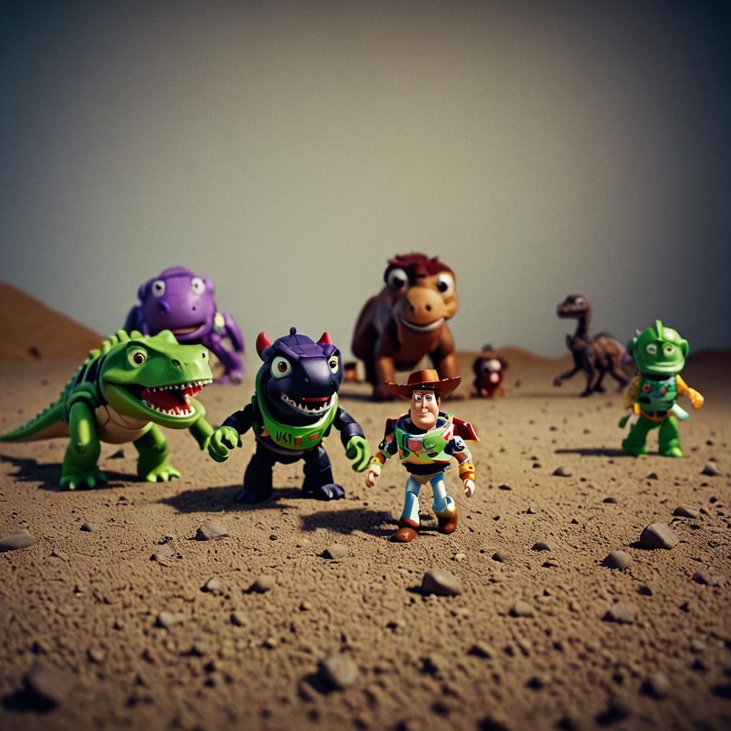 Evil Toy Story Toys Escape: Cinematic Film Still