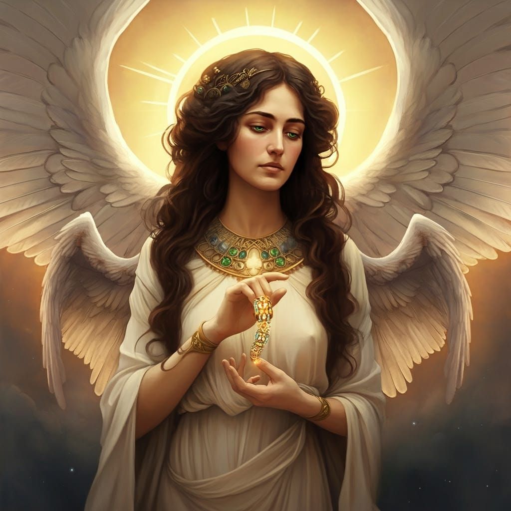 Inanna Receives the Blessed Bracelet: Romantic Art