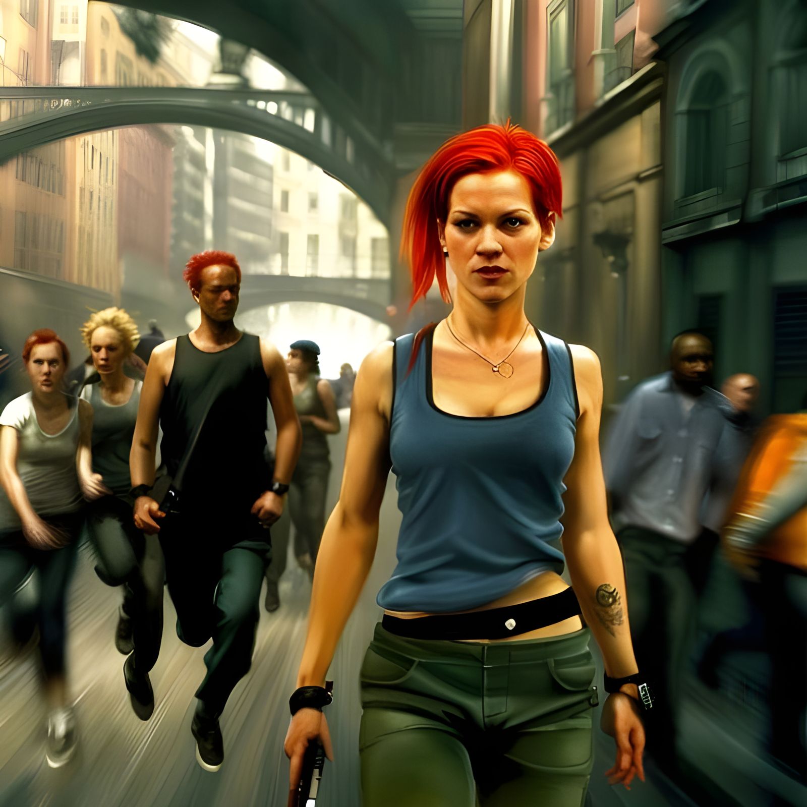 Run Lola, Run - created in clipdrop 0.9