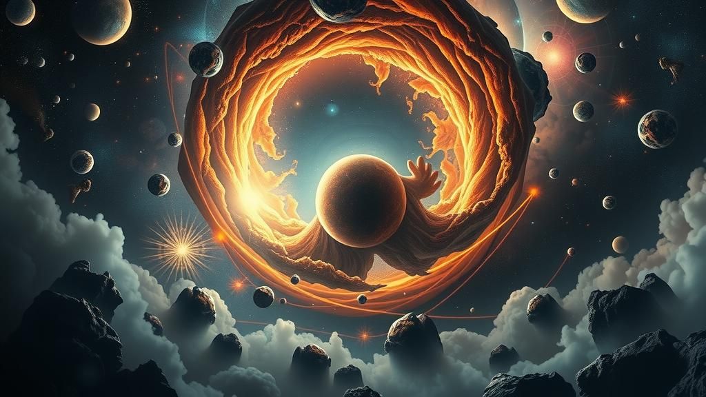 Hyperrealistic Mother Universe in Cosmic Horror Style