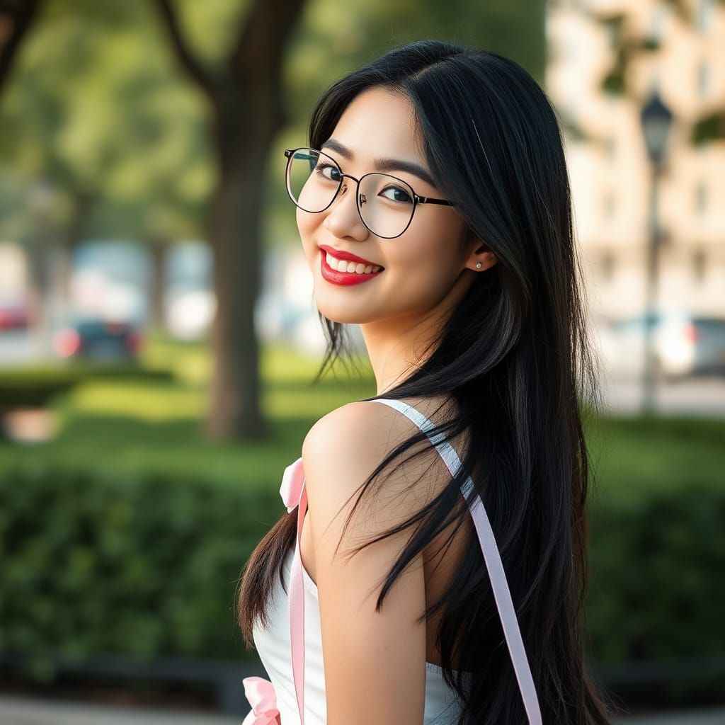 Beautiful Woman in City Fashion Photoshoot