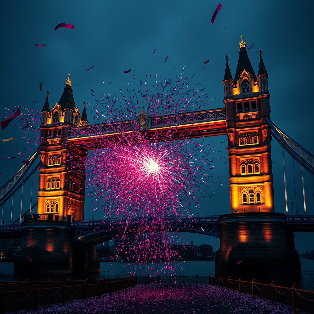 Confetti Cannon Blast on Majestic Bridge