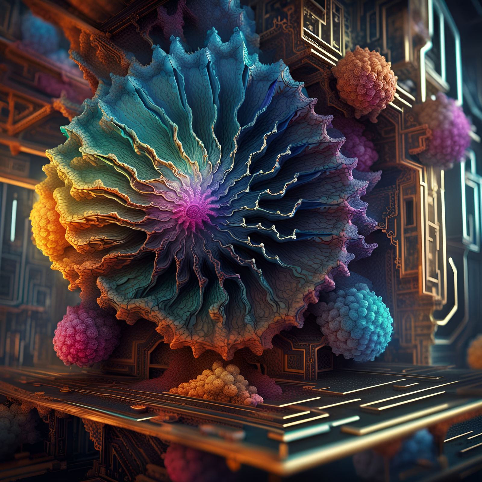 Geometric Abstract in Hyperreal Style