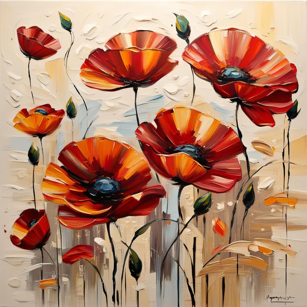 Impressionistic Painting with Thick Layers of Paint