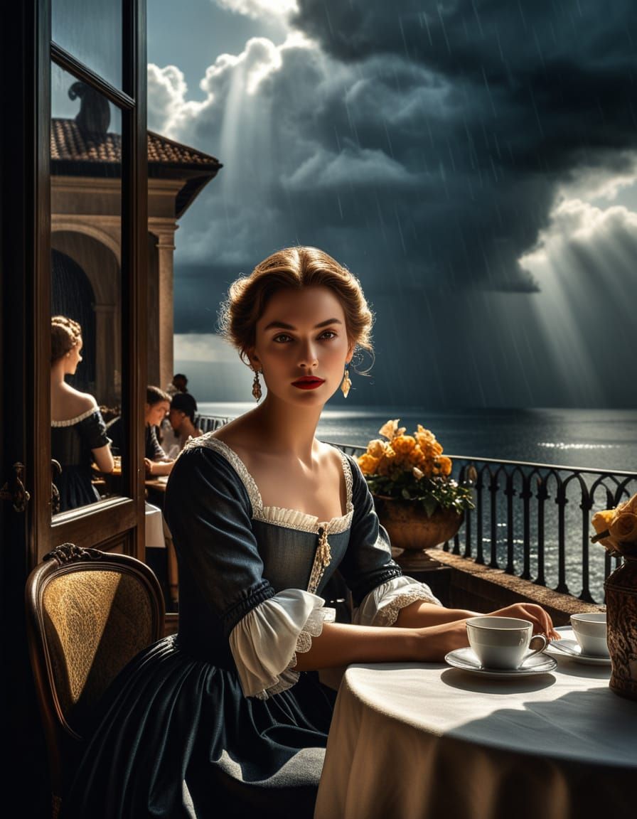 Baroque Beauty: Anna Henrietta at the Seaside Cafe