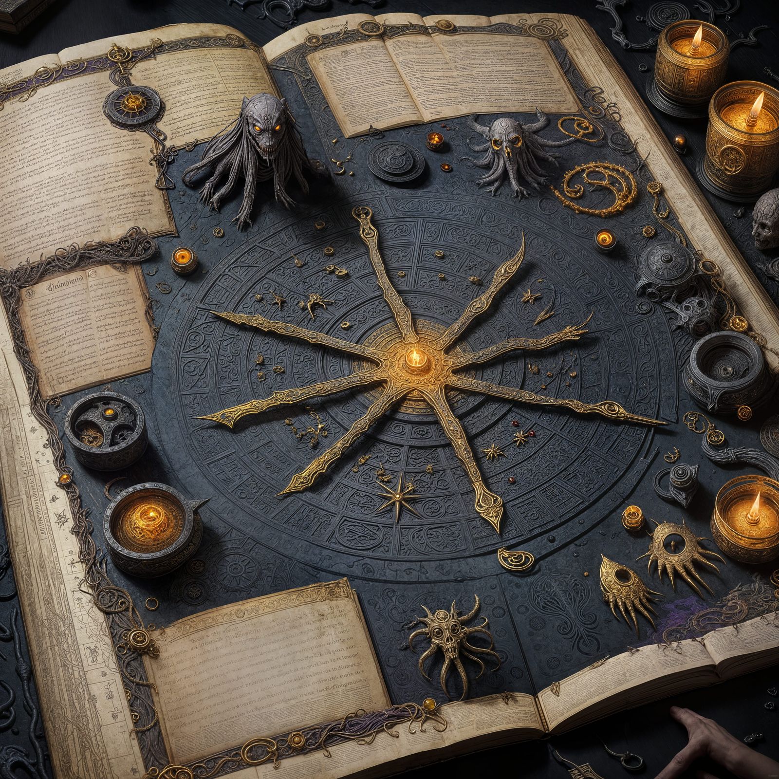 Necronomicon Page: Dark Fantasy Concept Art