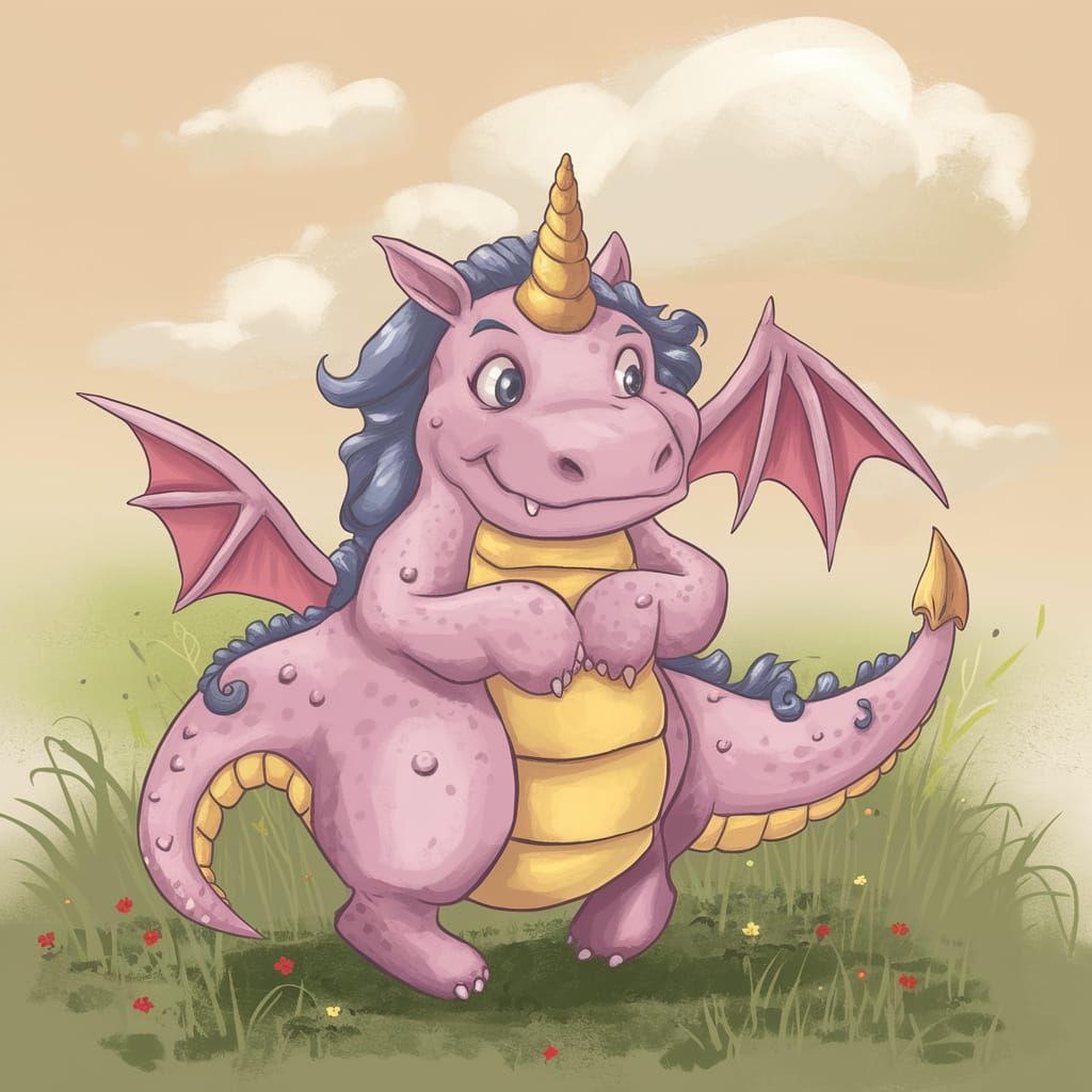 Magical Creatures Embracing in a Dreamlike Scene