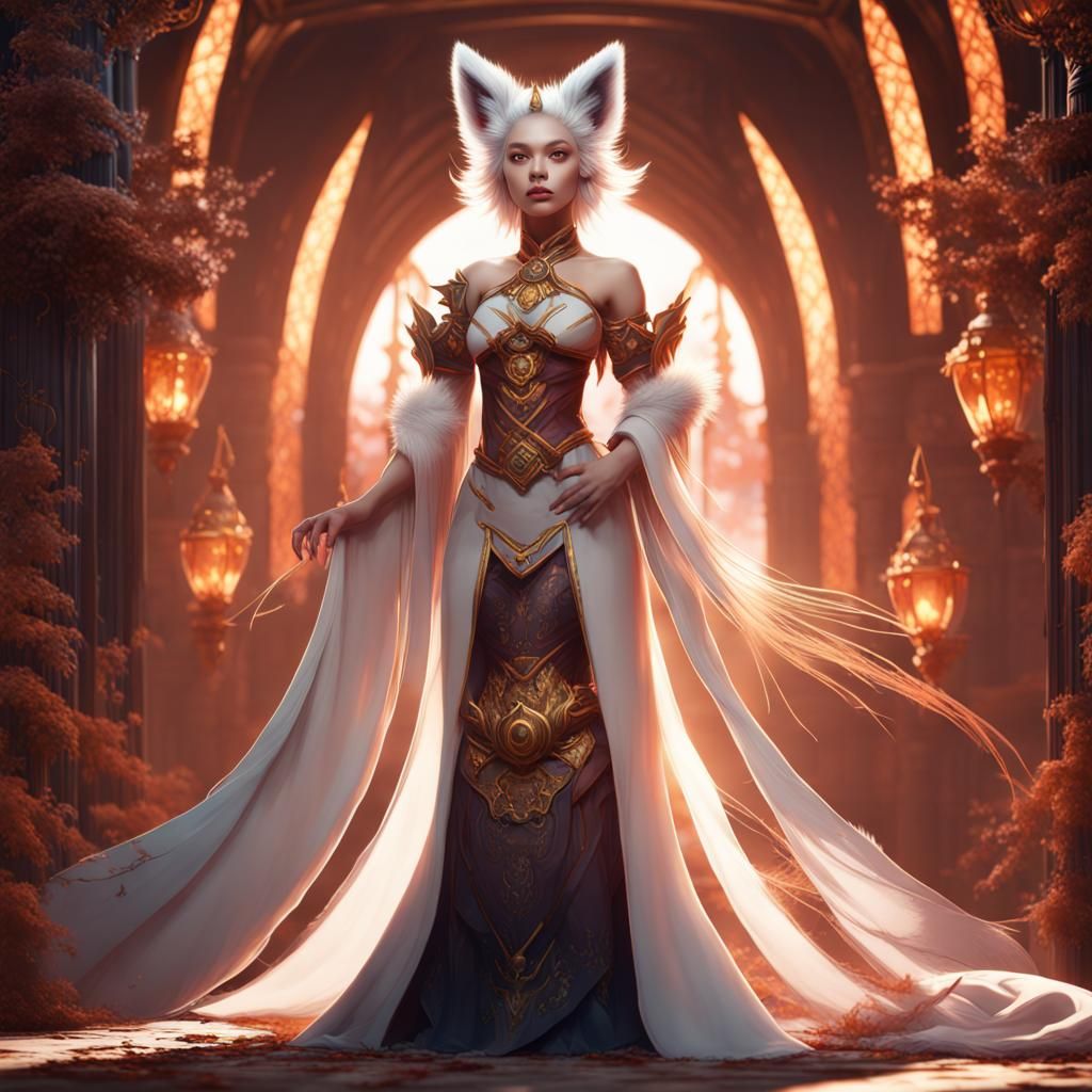 Kitsune Princess: Detailed Fantasy Concept Art