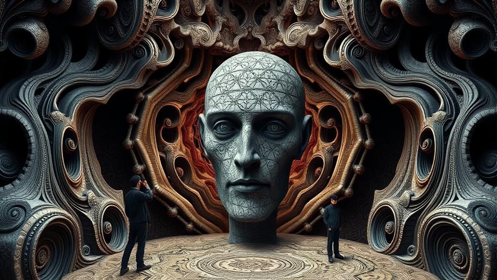 Fantasy Portrait in Surreal MC Escher Style