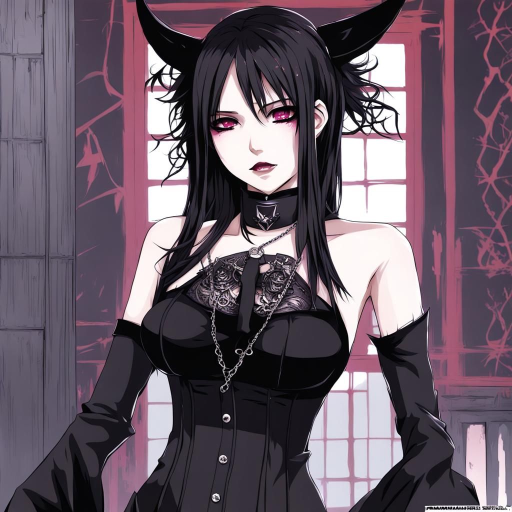 Anime goth girl