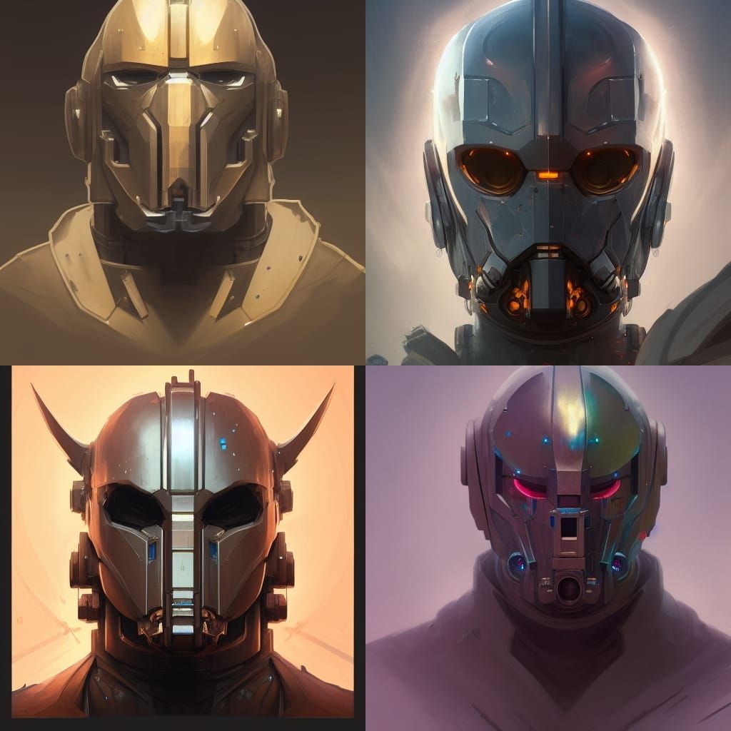 Detailed Warforged Portrait in Digital Art Style
