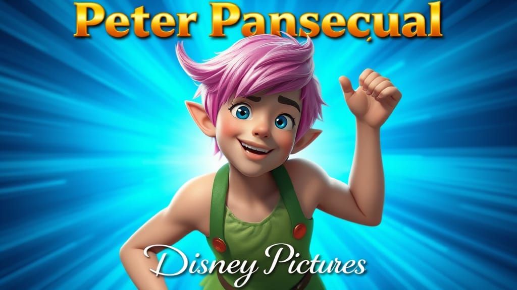 Ethereal Peter Pansexual in Vibrant Pastel Pink Hair