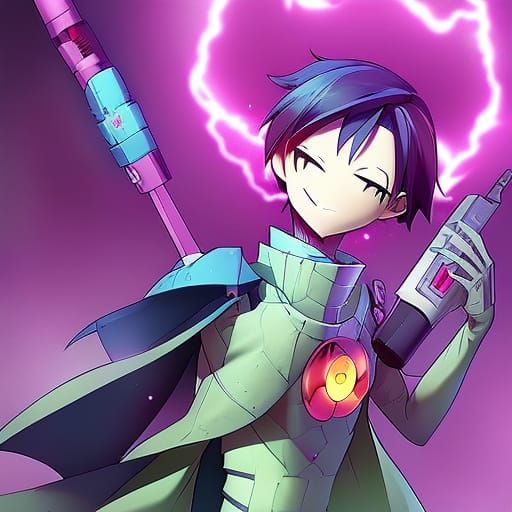 Invader Zim in Anime Style, Digital Art