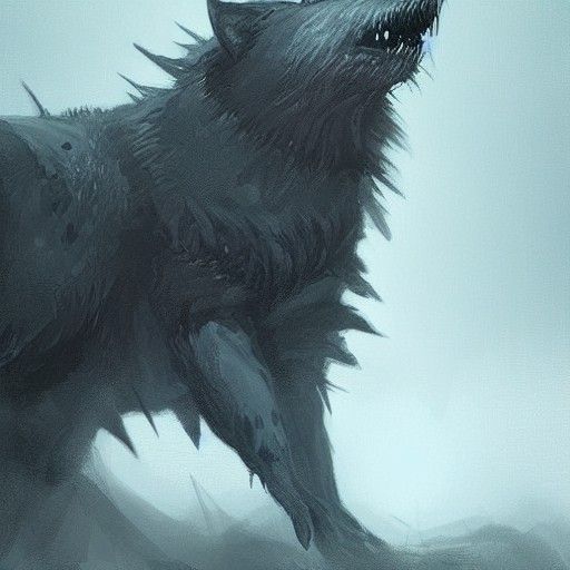 Sinister Dire Wolf Horror Artwork