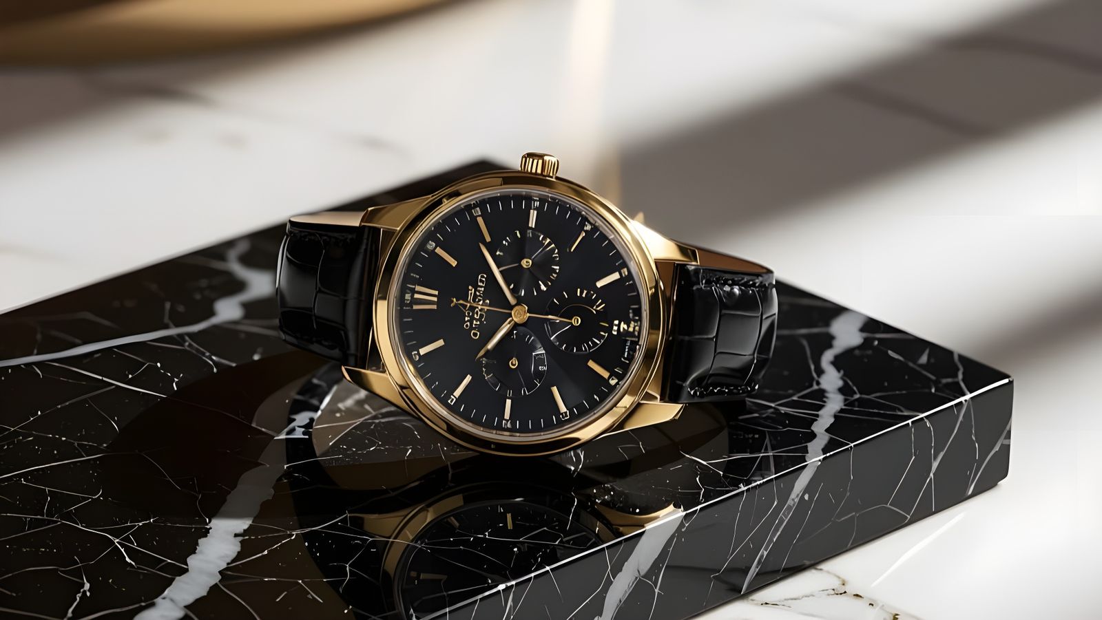 Luxury Orris Watch on Marble in Cinematic Style
