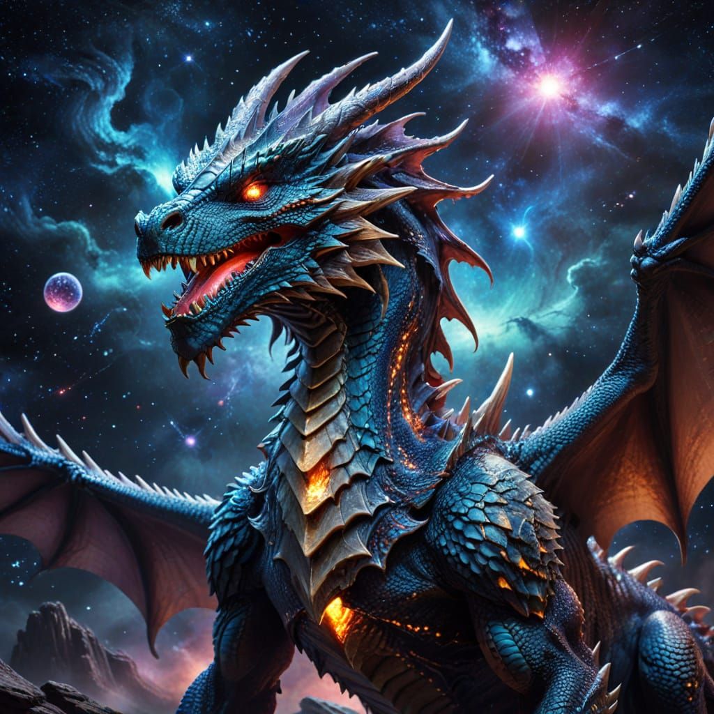 Galactic Dragon in Space