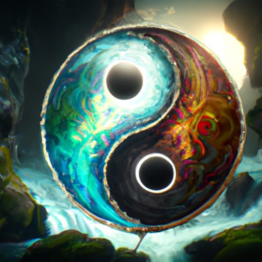 Detailed Yin and Yang Matte Painting