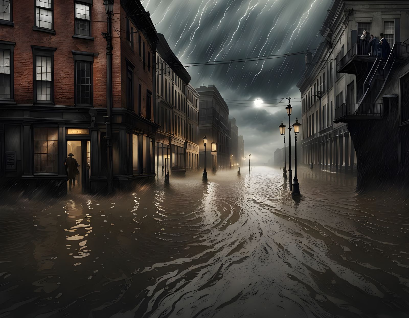 Gothic Stormy Floodscape: Mudd Flood Reimagined