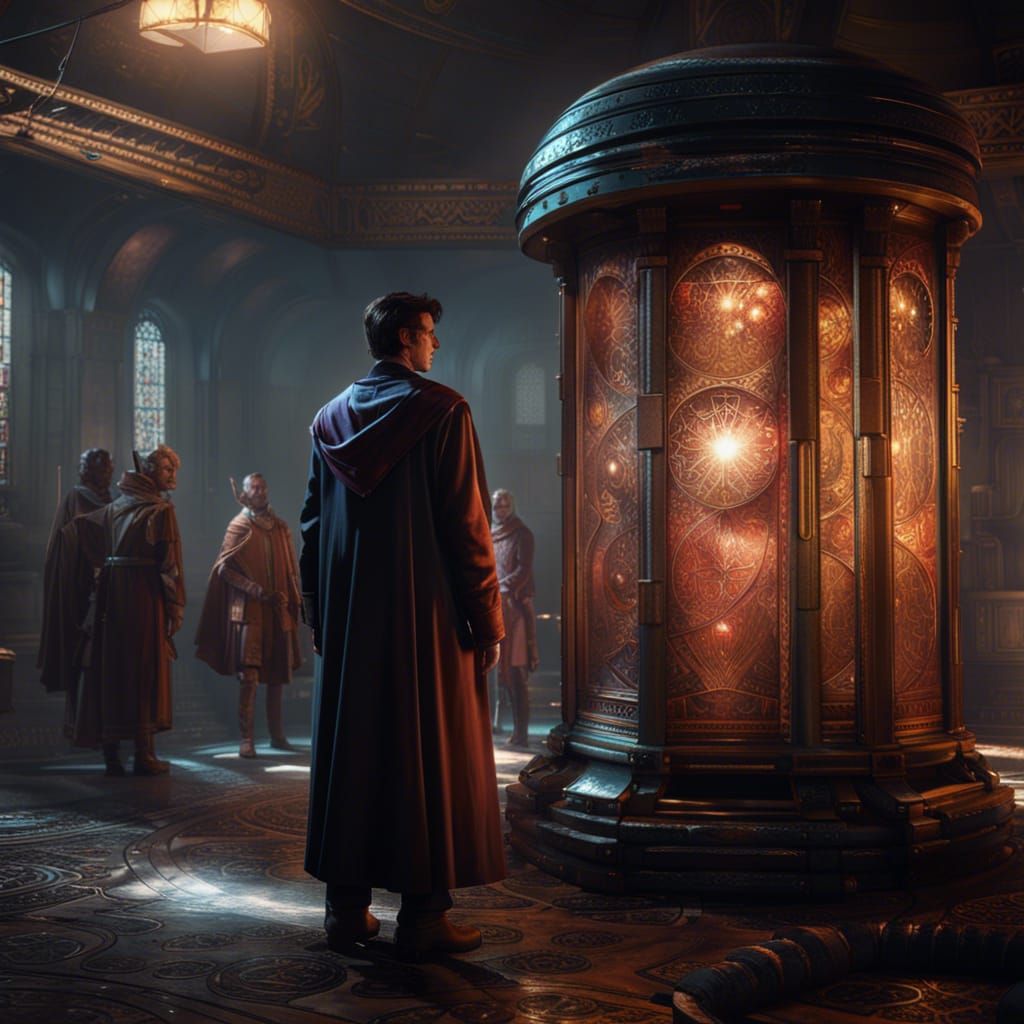 Time Lord Confrontation: Dark Fantasy Concept Art