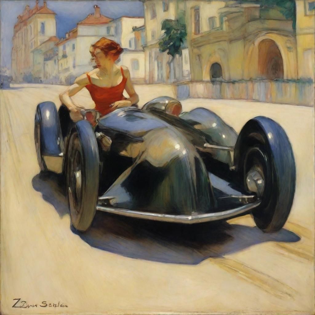 Surreal Supercar Dreamscape Inspired by Serebriakova and Sch...