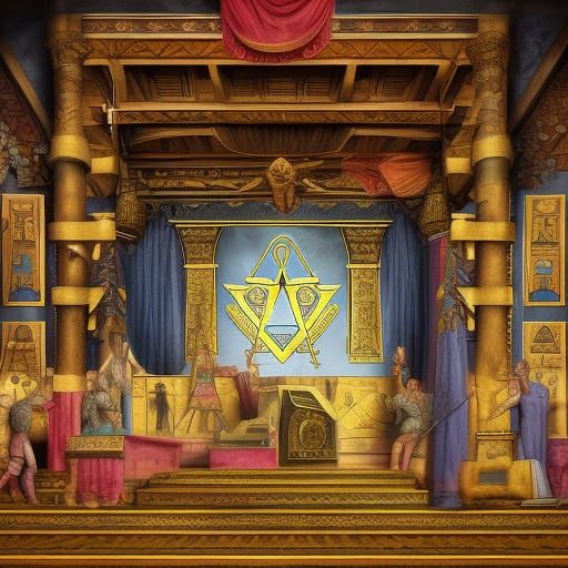 Detailed and Colorful Freemasons of Ancient Times
