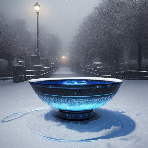 Vibrant Metal UFO Soars Over Antarctic Ice in Futuristic Oil...