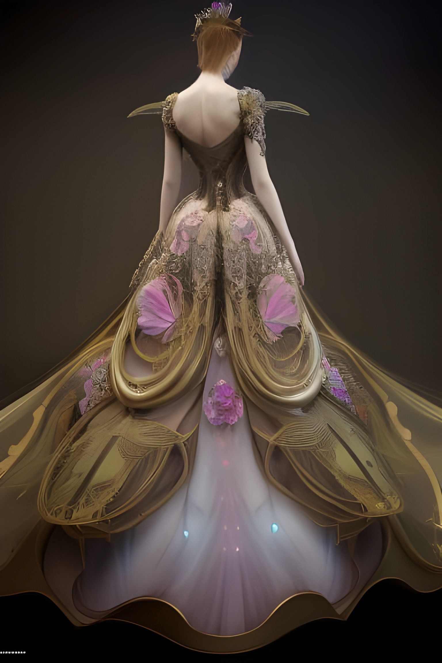Ethereal Fairy Dress: Hyperdetailed Digital Art