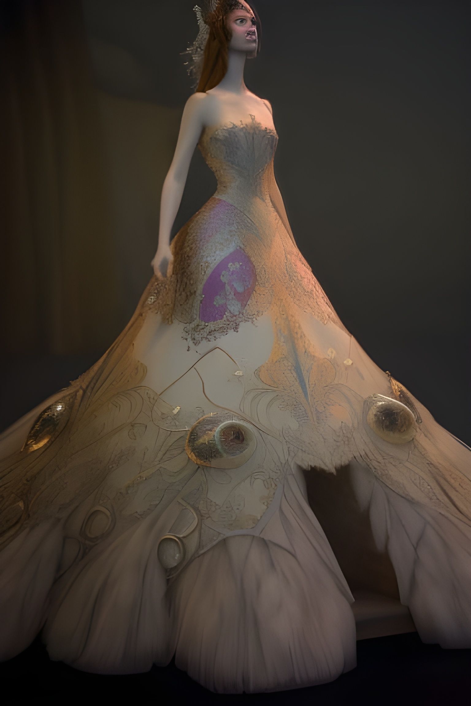 Ethereal Fantasy Dress with Fairy Wings